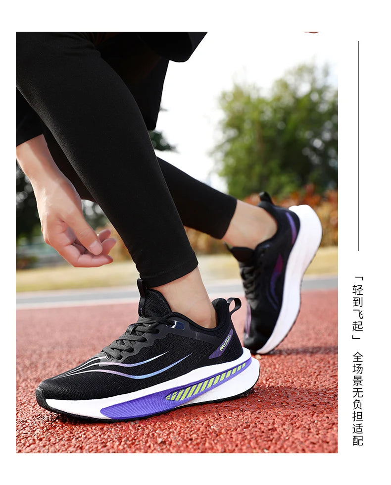 Sports Shoes for Men Air Cushion Jogging Shoes Running Shoes Carbon Board Marathon Breathable Lightweight Women Nonskid Sneakers