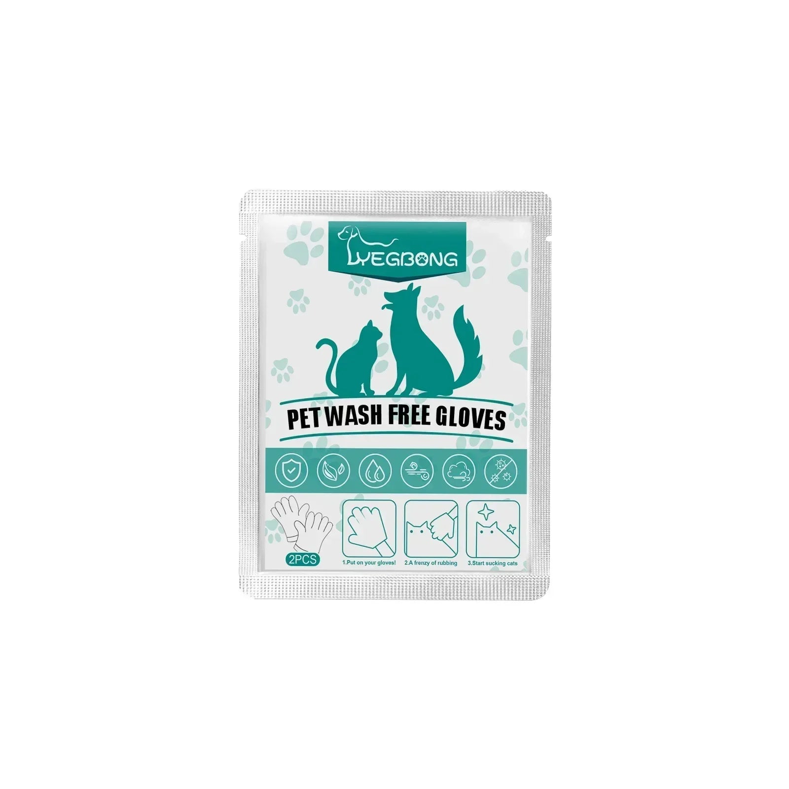 Hygienic Pet Disposable Wash Gloves Hand Free Instant Deodorizing Professional Cleaning Dry Bathing Cat Dog High Quality Pet