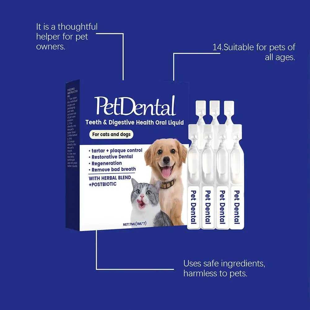 Pet Teeth Cleaning Liquid for Dog and Cat Teeth Cleansing Remove Tartar Odor Reduce Bad Breath Keep Fresh Pet Dental Care
