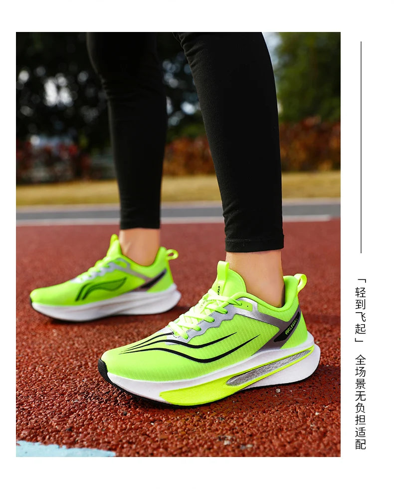 Sports Shoes for Men Air Cushion Jogging Shoes Running Shoes Carbon Board Marathon Breathable Lightweight Women Nonskid Sneakers