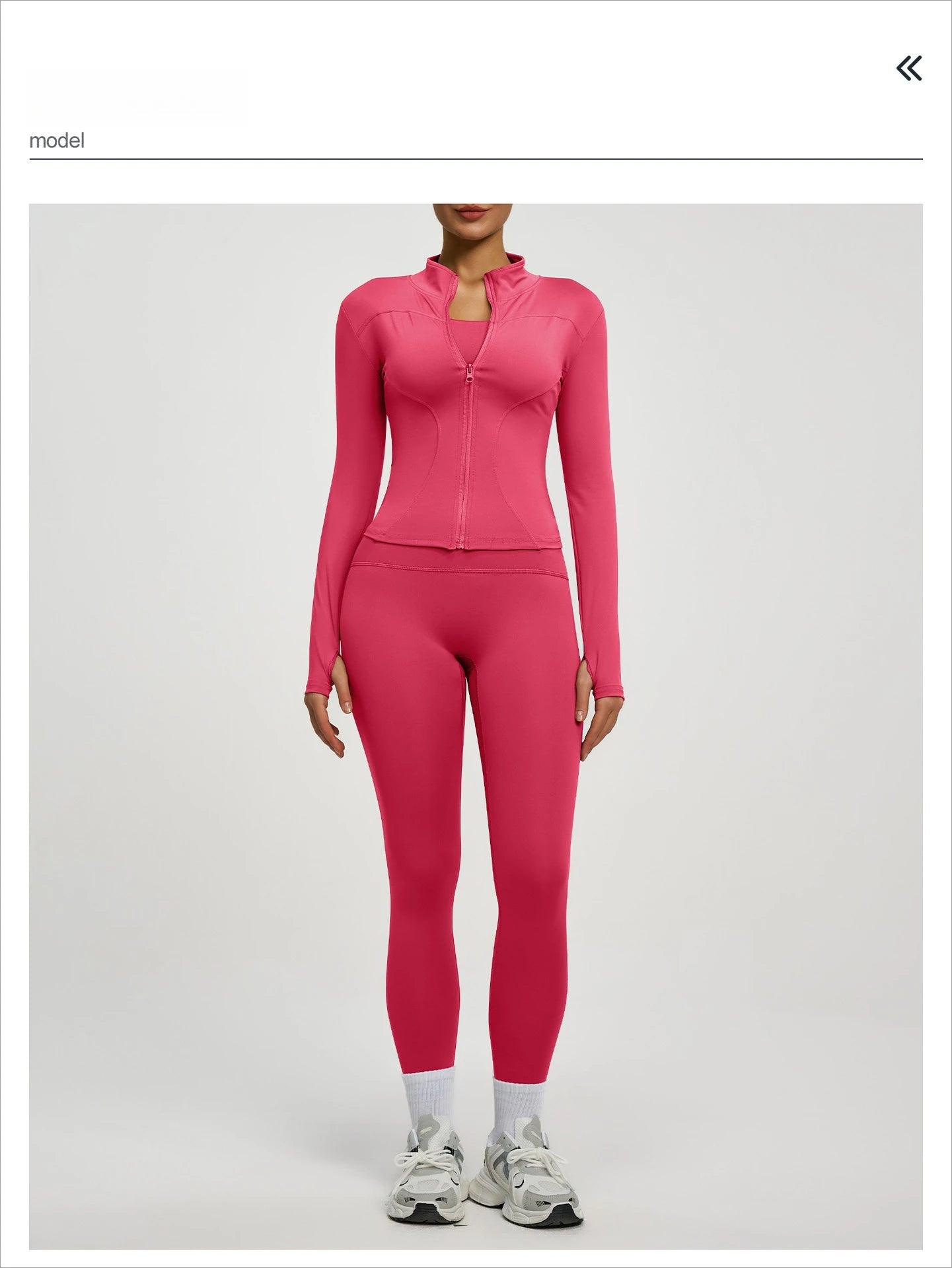 Slim Zipper Jacket Sports Jacket Women's Long Sleeved Tight Fitting Jacket Running Fitness Yoga Suit Top Peach Yoga Coat