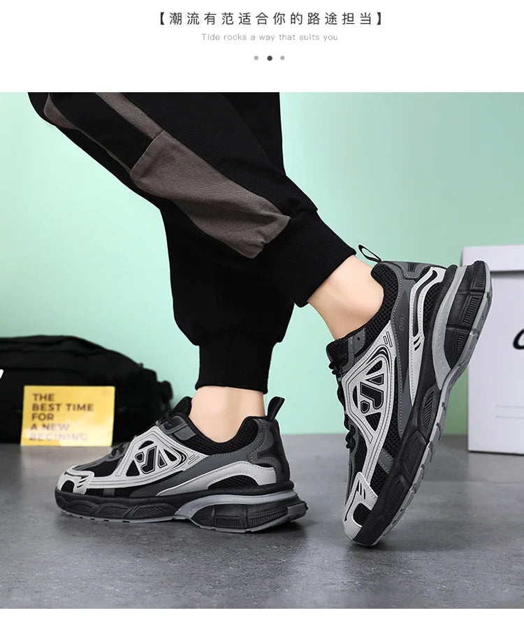 Shoes for Men Sneakers 2026 Fashion Breathable Sports Shoes Men Outdoor Running Shoes Lace Up Training Sneakers Tenis Masculino