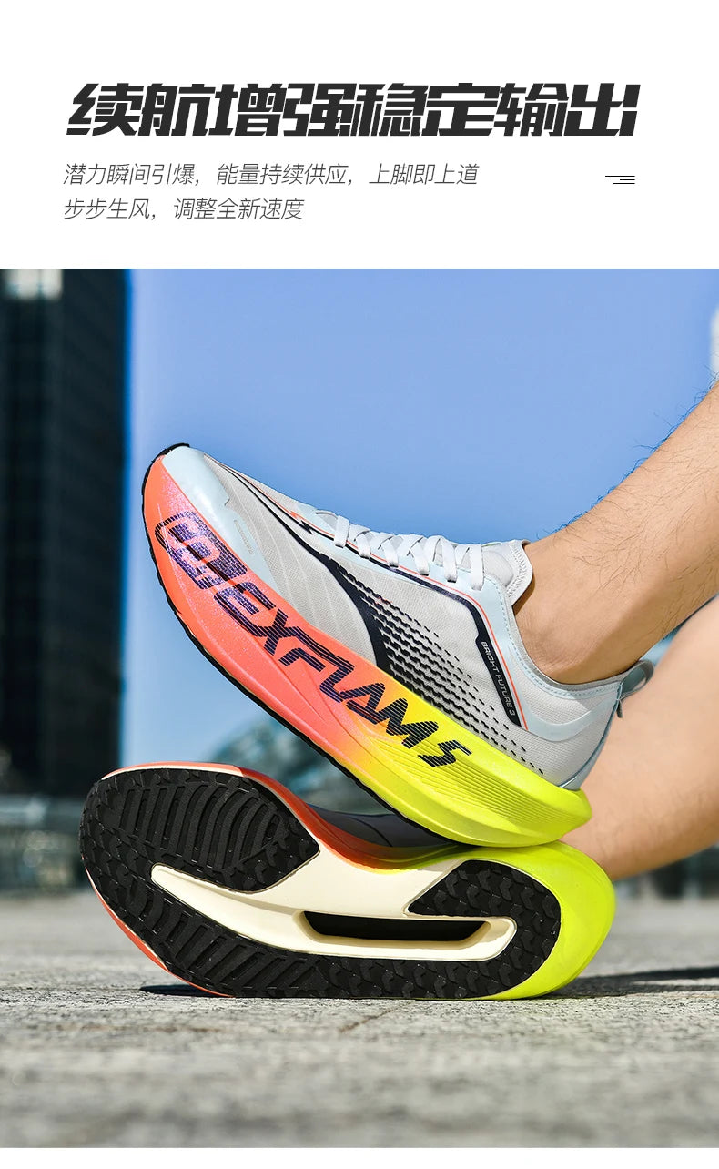 Running Shoes Men Carbon Plate Speciality Marathon Sports Breathable Lightweight Women's Comfortable Nonskid Leisure Sneakers