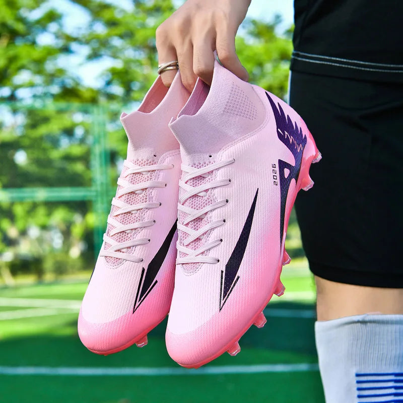 New Men Soccer Shoes Outdoor High Ankle Non-Slip Sports Shoes Ultralight Indoor Football Boots High-quality Futsal Non-Slip