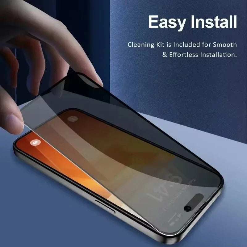 1-5Pcs Full Cover Privacy Screen Protector For iPhone 16 15 13 11 14Pro Max Anti Spy Tempered Glass For iPhone X XS Max XR