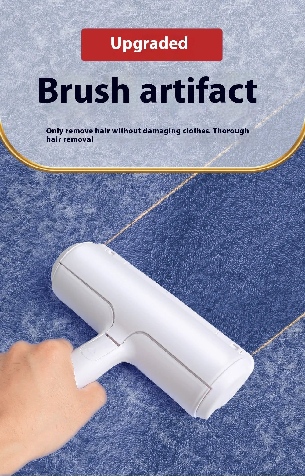 Pet Hair Remover Roller - Dog & Cat Fur Remover with Self-Cleaning Base - Efficient Animal Hair Removal Tool - Perfect for Furni