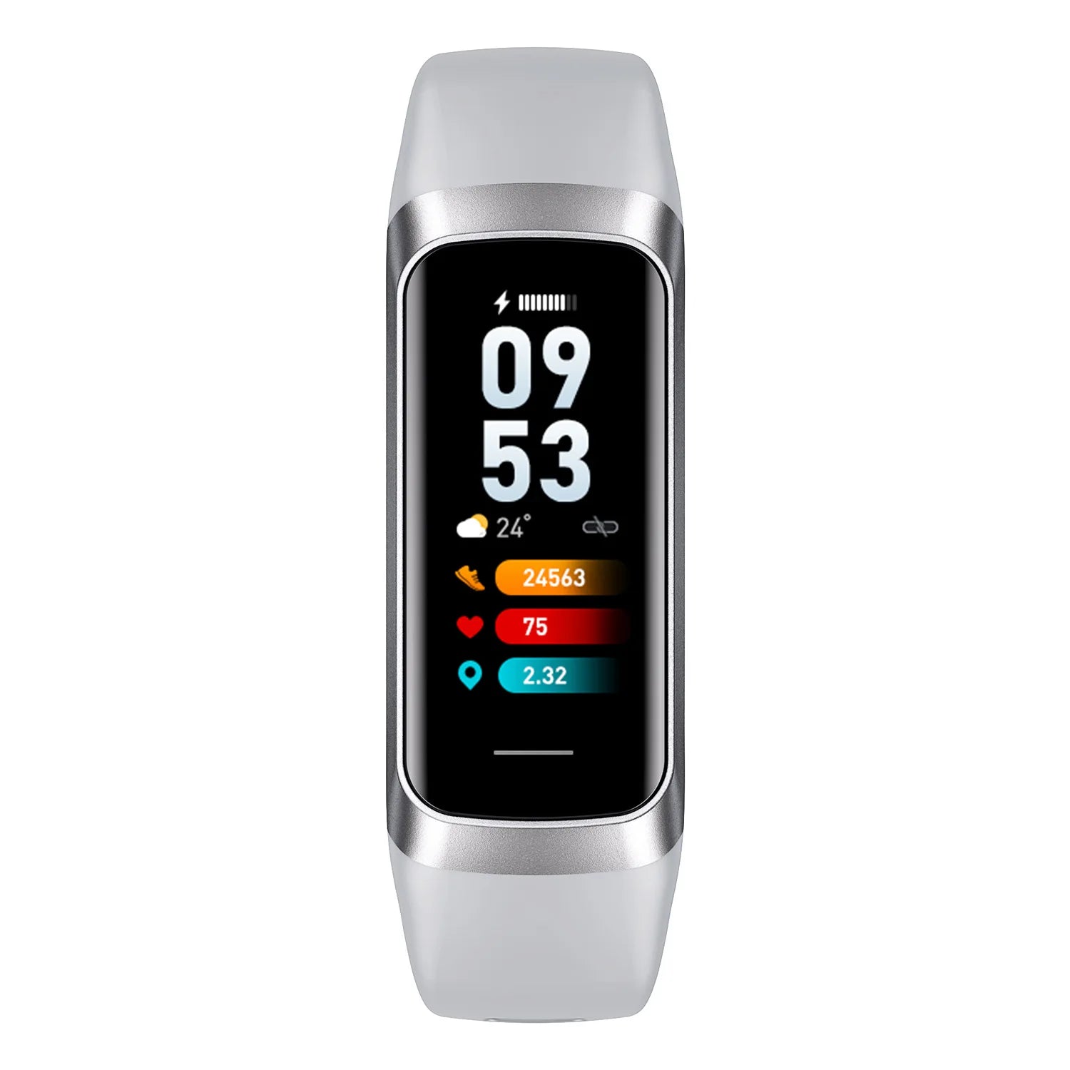 2024 Smart Watch Men Women Smart Bracelet Wristband 1.1 Inch Amoled Heart Rate Waterproof Body Fitness Tracker Band