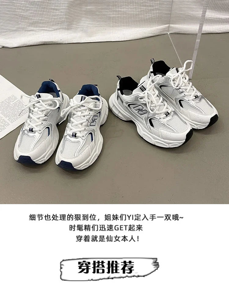 Women's casual classic sports shoes 2025 fashion heightening outdoor non-slip sports shoes luxury brand women's casual shoes