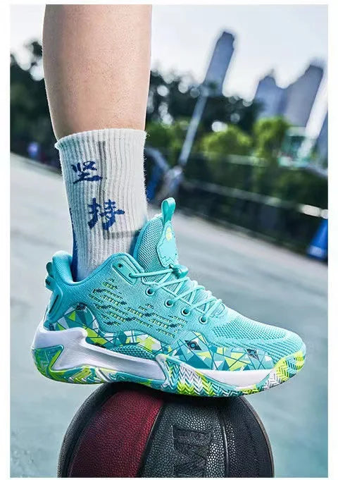 Men Basketball Shoes Breathable Cushioning Non-Slip Wearable High Quality Sports Shoes Gym Training Athletic Basketball Sneaker