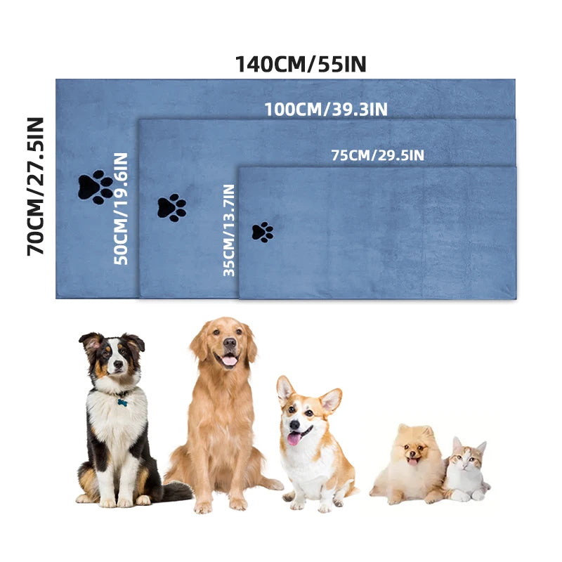 Pet towel microfiber cat and dog cleaning bathroom Bath special embroidery pet absorbent towel