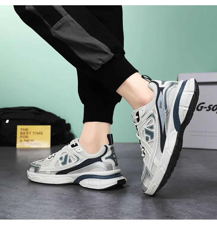 Shoes for Men Sneakers 2026 Fashion Breathable Sports Shoes Men Outdoor Running Shoes Lace Up Training Sneakers Tenis Masculino