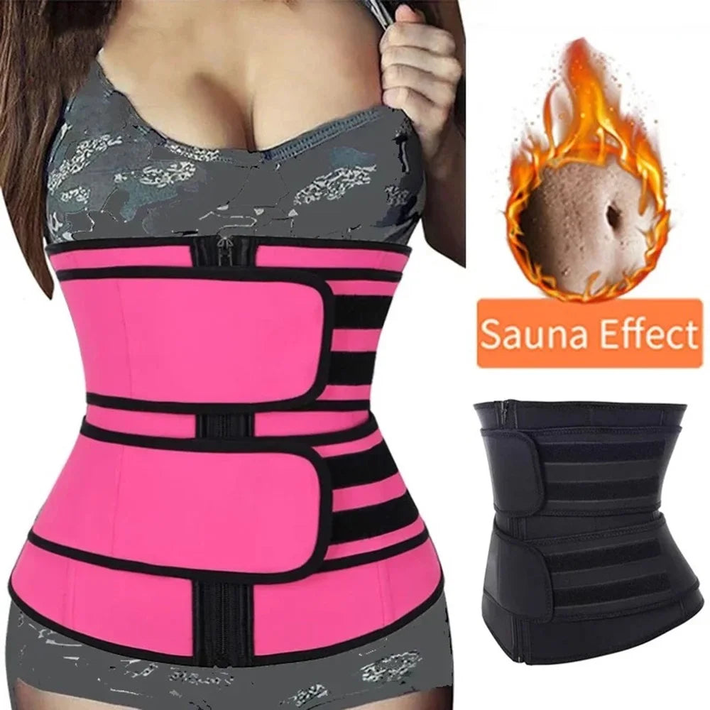 1pc Waist Trainer Slimming Body Shaper Fitness Belt Weight Loss Fat Burning Sport Girdle Sweat Trimmer Workout Cincher Shapewear