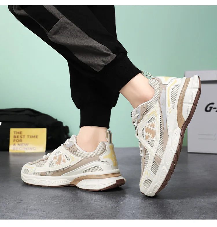Shoes for Men Sneakers 2026 Fashion Breathable Sports Shoes Men Outdoor Running Shoes Lace Up Training Sneakers Tenis Masculino