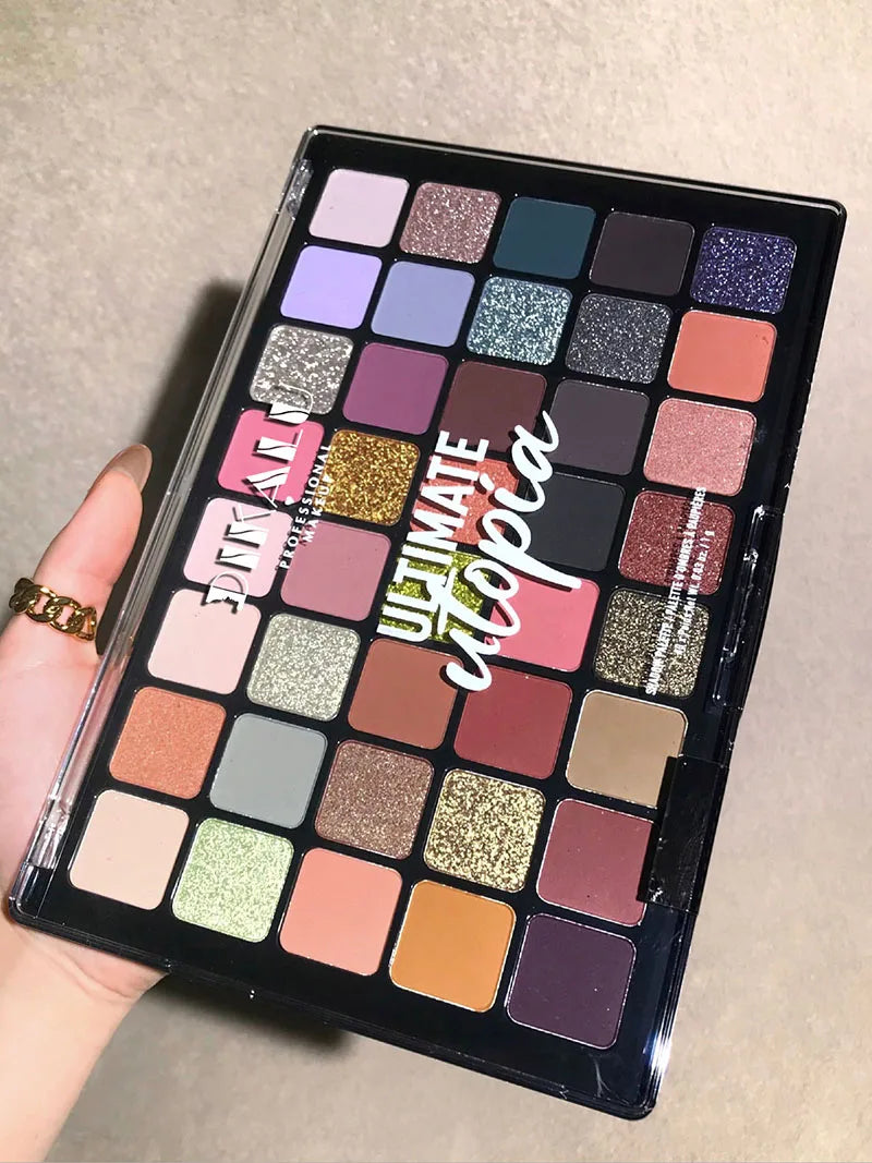 DIKALU 40 Color Eyeshadow Palette Utopia Queen Earth Pearl Matte Glossy Multi-Color Palette